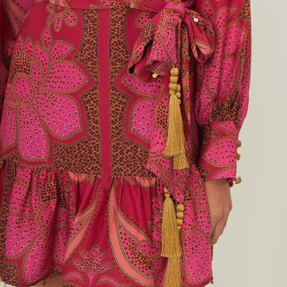 FARM Rio Pink Floral Midi Dress - Picture 3 of 8